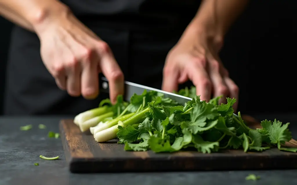 Preparação de vegetais frescos